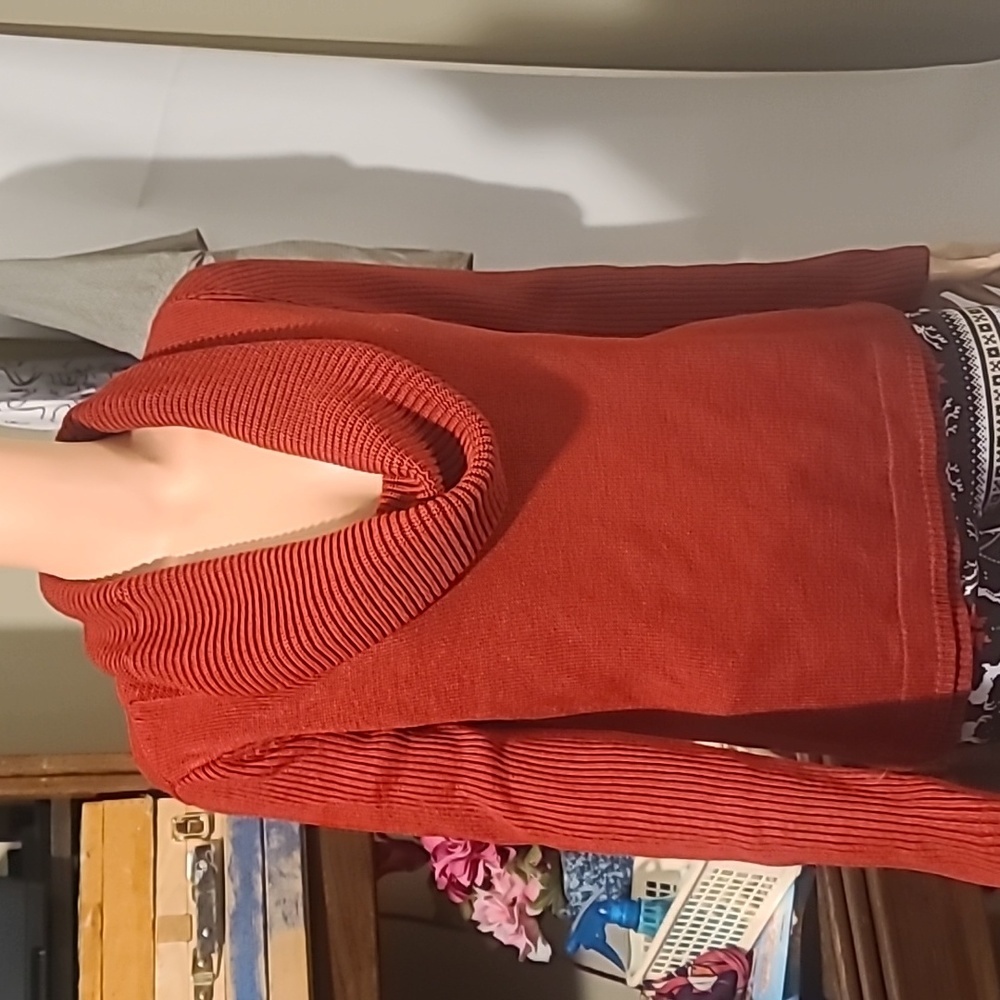 Daisy Fuentes Sangria Cowl Neck Knitted Sweater
